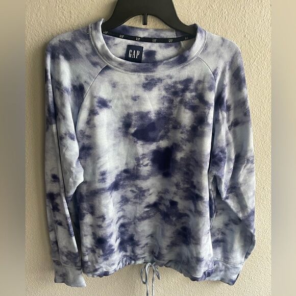 GAP Tie Dye Crewneck Drawstring Sweatahirt - Picture 1 of 5